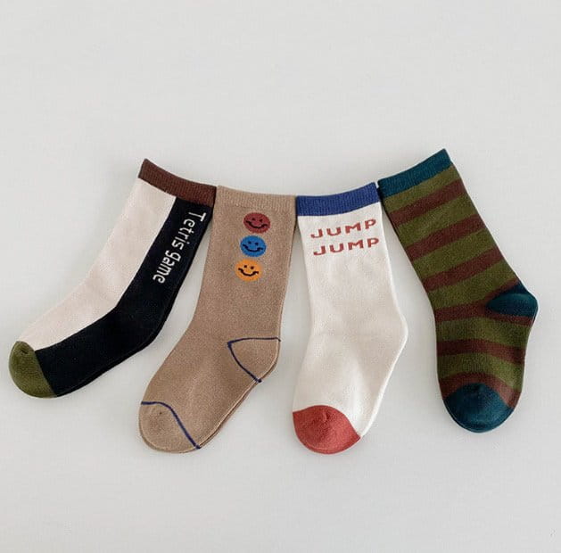 Miso - Korean Children Fashion - #magicofchildhood - Jump Smile Socks Set - 4