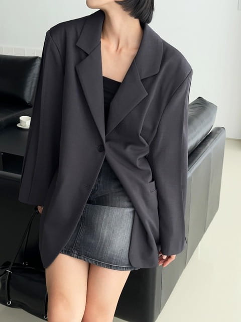 One The Woman - Korean Women Fashion - #momslook - Choco Pintuck Jacket - 5