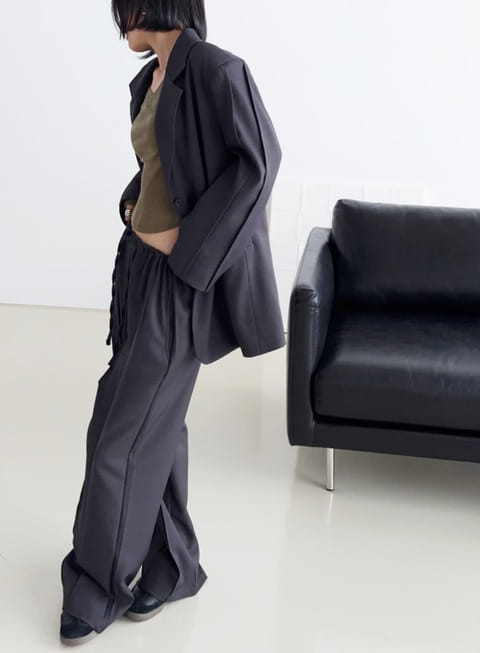 One The Woman - Korean Women Fashion - #womensfashion - Choco Pintuck Pants - 4