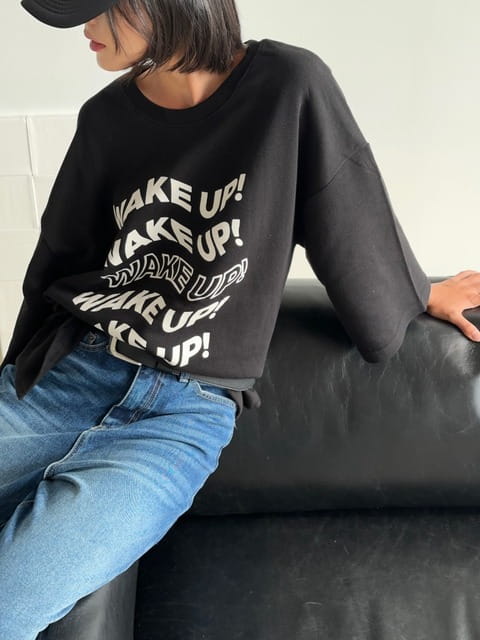 One The Woman - Korean Women Fashion - #momslook - Wake Over Tee - 2