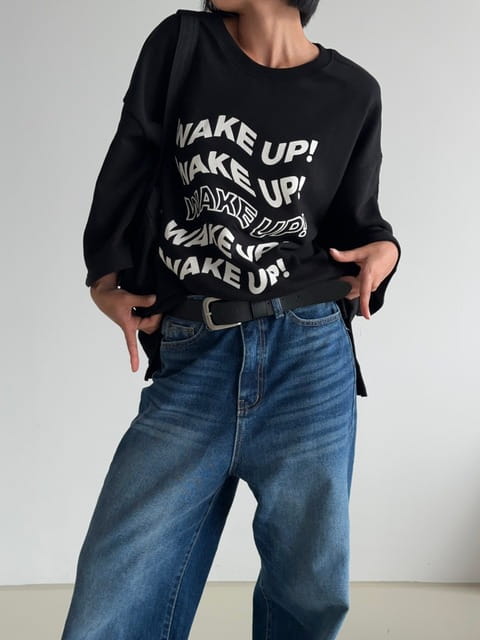 One The Woman - Korean Women Fashion - #momslook - Wake Over Tee - 6