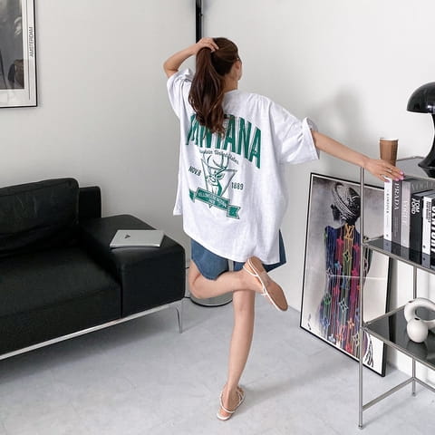 One The Woman - Korean Women Fashion - #momslook - Montana Big Tee - 3