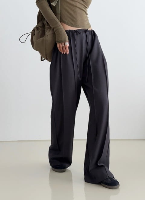 One The Woman - Korean Women Fashion - #womensfashion - Choco Pintuck Pants