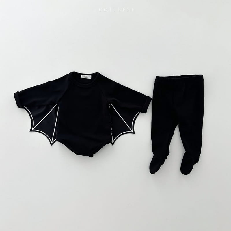 Oott Bebe - Korean Baby Fashion - #babyboutique - Bat Bodysuit Leggings Set