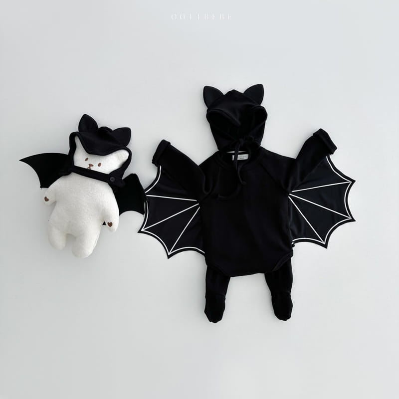 Oott Bebe - Korean Baby Fashion - #babyoninstagram - Bat Bodysuit Leggings Set - 8