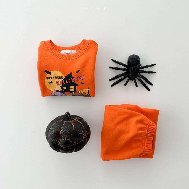 Oott Bebe - Korean Children Fashion - #kidsshorts - Pumpkin Top Bottom Set - 11