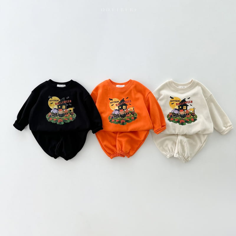 Oott Bebe - Korean Children Fashion - #minifashionista - Pumpkin Top Bottom Set