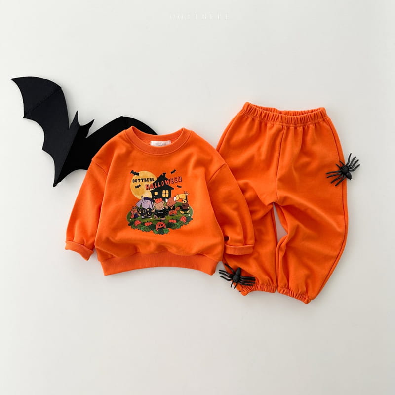 Oott Bebe - Korean Children Fashion - #stylishchildhood - Pumpkin Top Bottom Set - 5