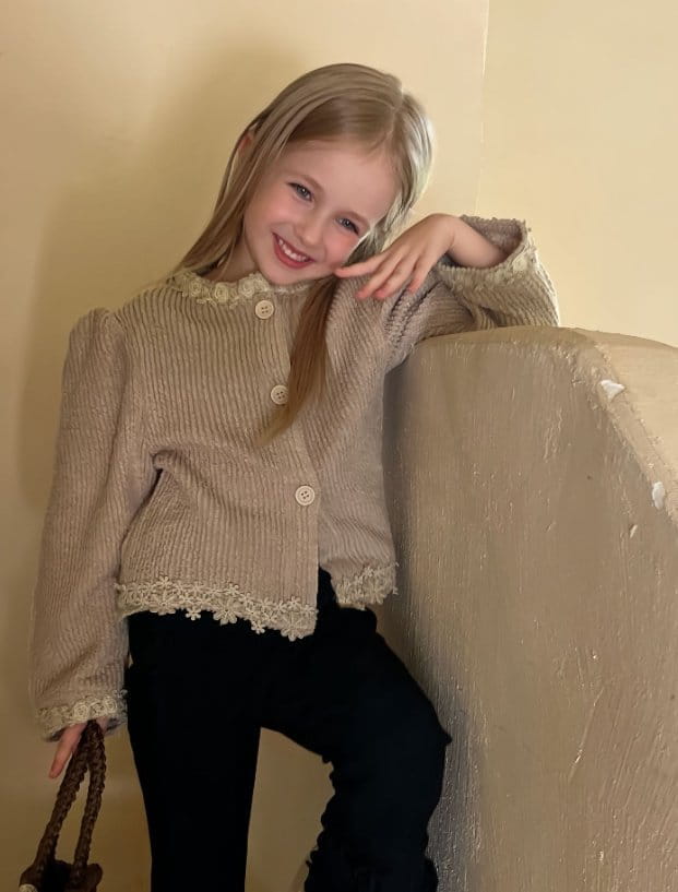 Otaly - Korean Children Fashion - #designkidswear - Lace Volume Cardigan - 4