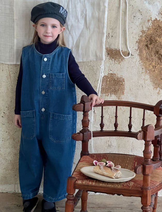 Otaly - Korean Children Fashion - #minifashionista - Denim Overalls - 4