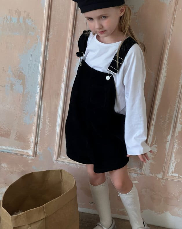 Otaly - Korean Children Fashion - #stylishchildhood - Black Dungarees Pants - 5