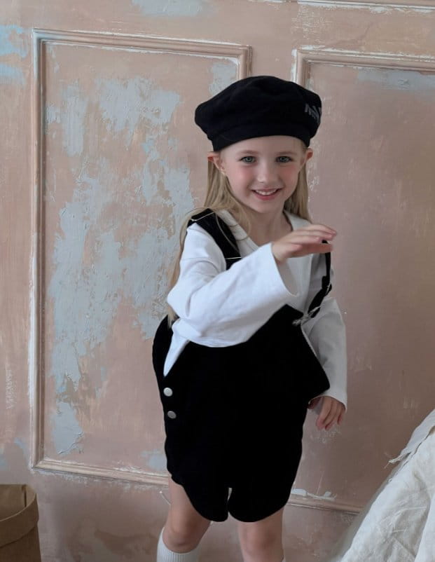 Otaly - Korean Children Fashion - #todddlerfashion - Black Dungarees Pants - 4