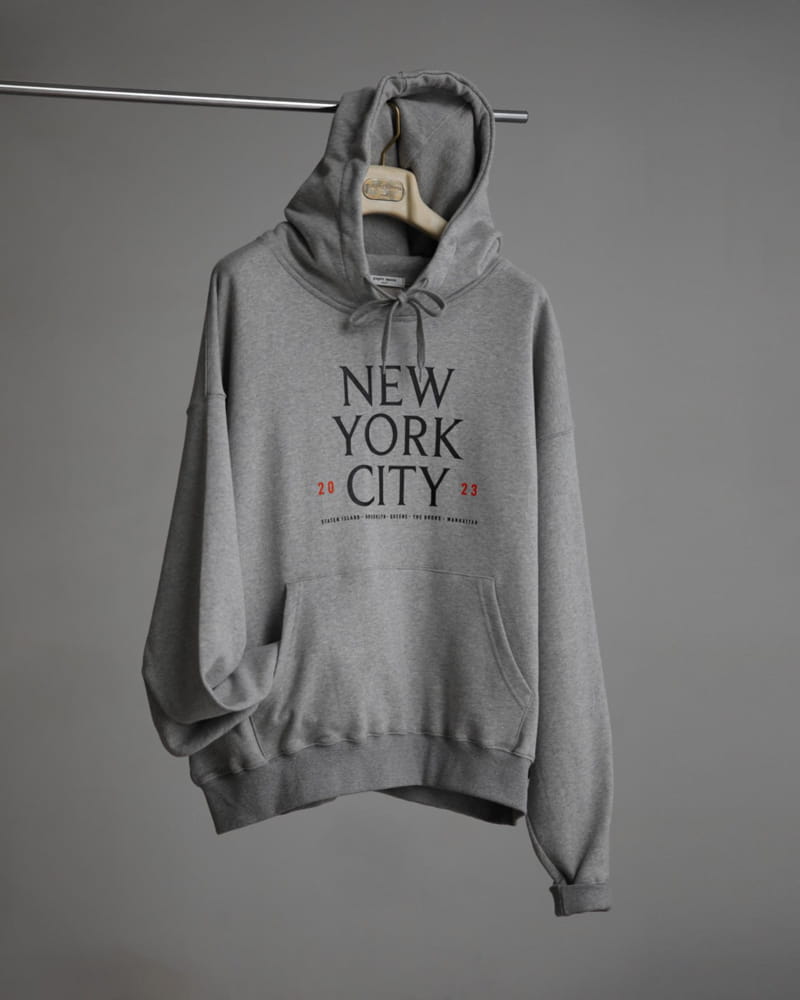 Paper Moon - Korean Women Fashion - #momslook - oversized 2023 NEWYORK print hoodie sweatshirt - 3