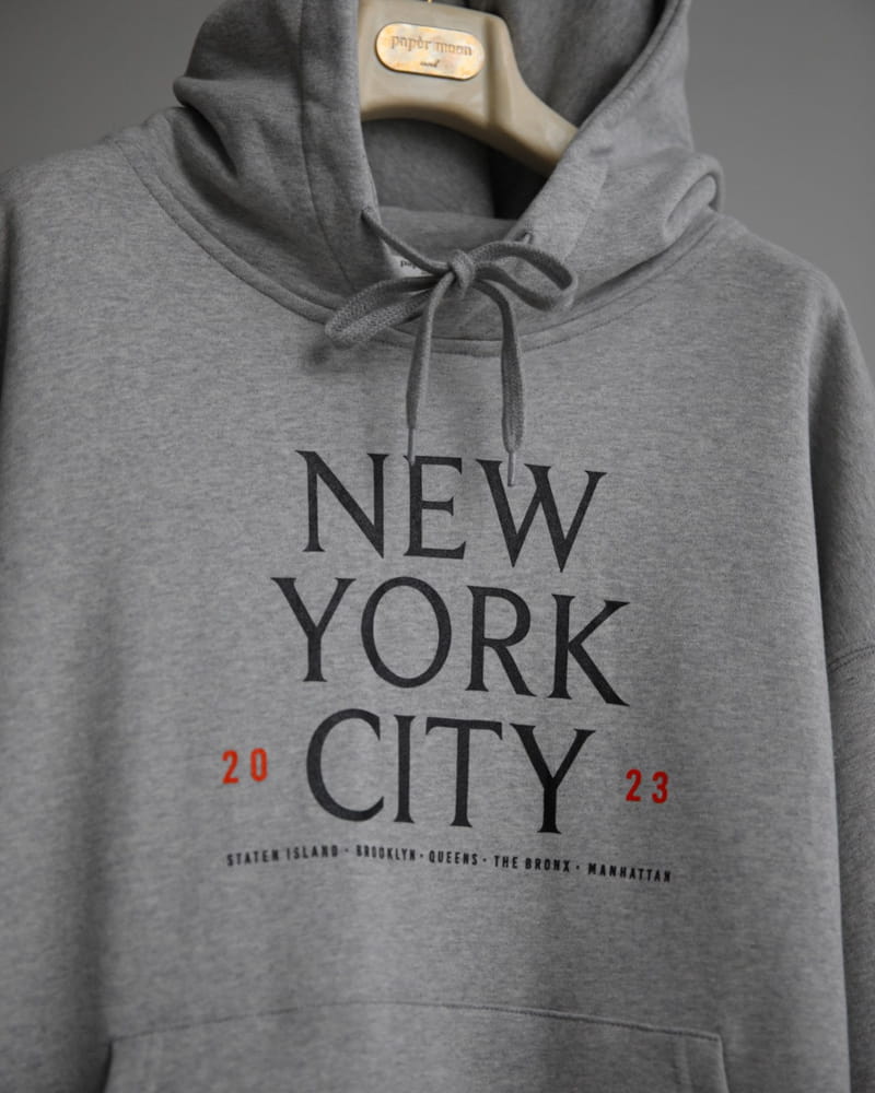 Paper Moon - Korean Women Fashion - #momslook - oversized 2023 NEWYORK print hoodie sweatshirt - 5