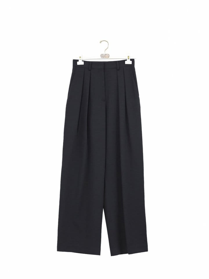 Paper Moon - Korean Women Fashion - #momslook - low waisted double pleats wide trousers - 5