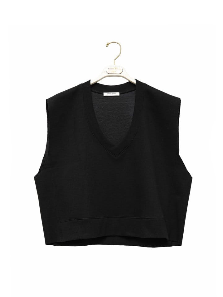 Paper Moon - Korean Women Fashion - #momslook - cut out detail cropped V ~ neck vest - 6