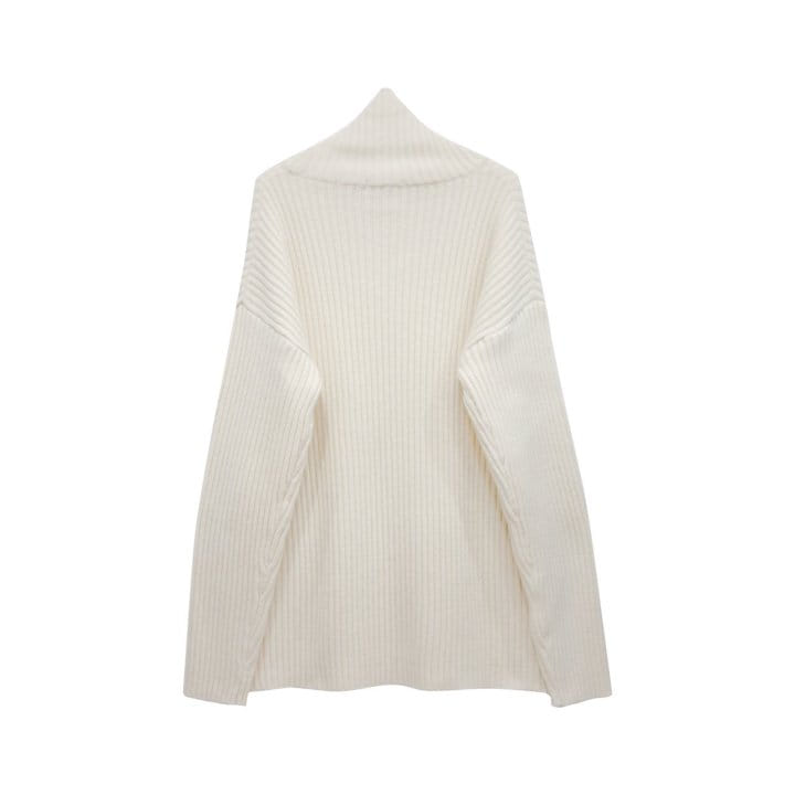 Paper Moon - Korean Women Fashion - #womensfashion - turtle neck ribbed knit mini dress - 4