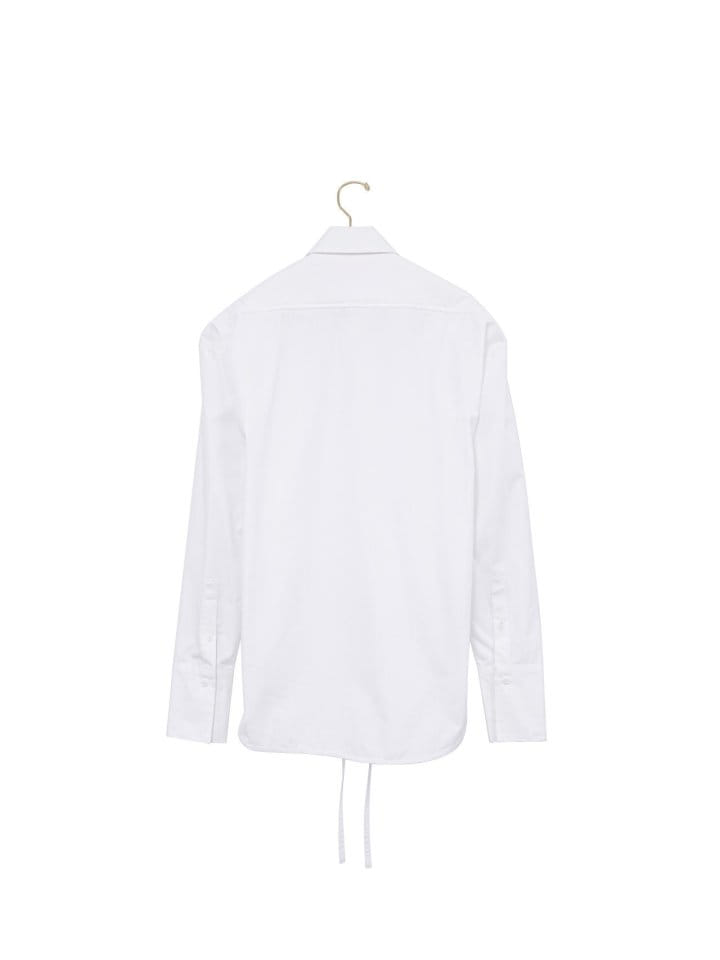 Paper Moon - Korean Women Fashion - #momslook - padded shoulder button down cotton shirt - 4