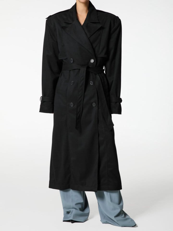 Paper Moon - Korean Women Fashion - #restrostyle - oversized double breasted vegan suede leather trench coat - 4