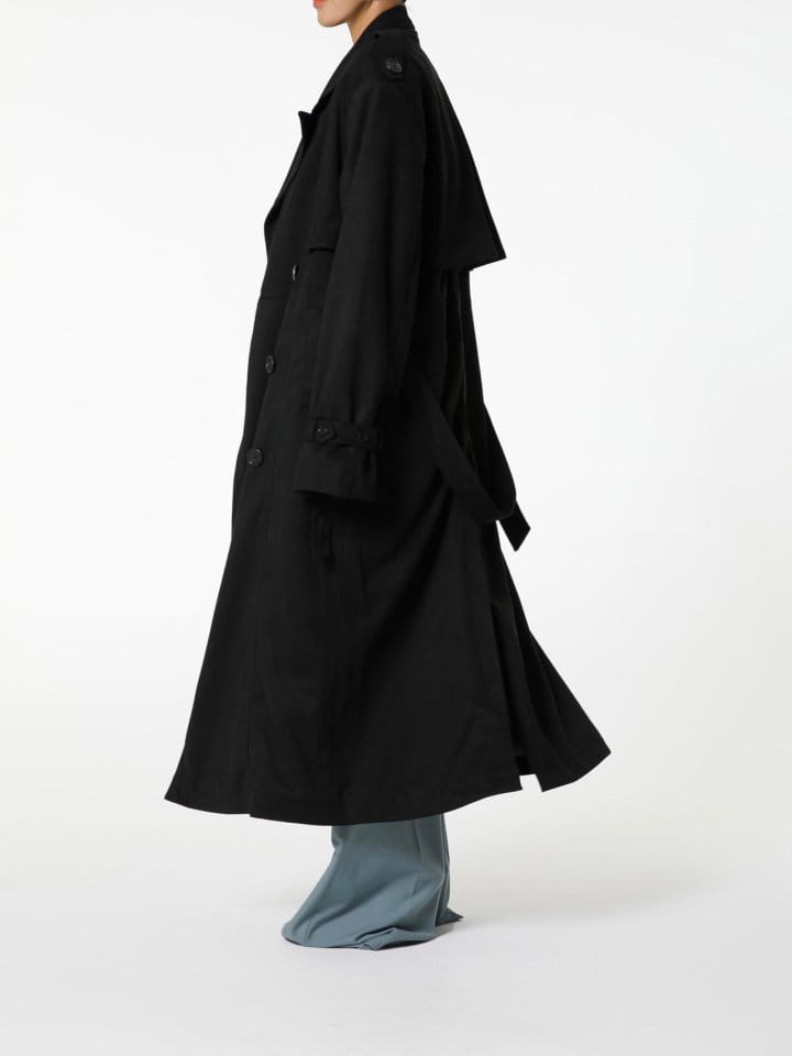 Paper Moon - Korean Women Fashion - #thelittlethings - oversized double breasted vegan suede leather trench coat - 7