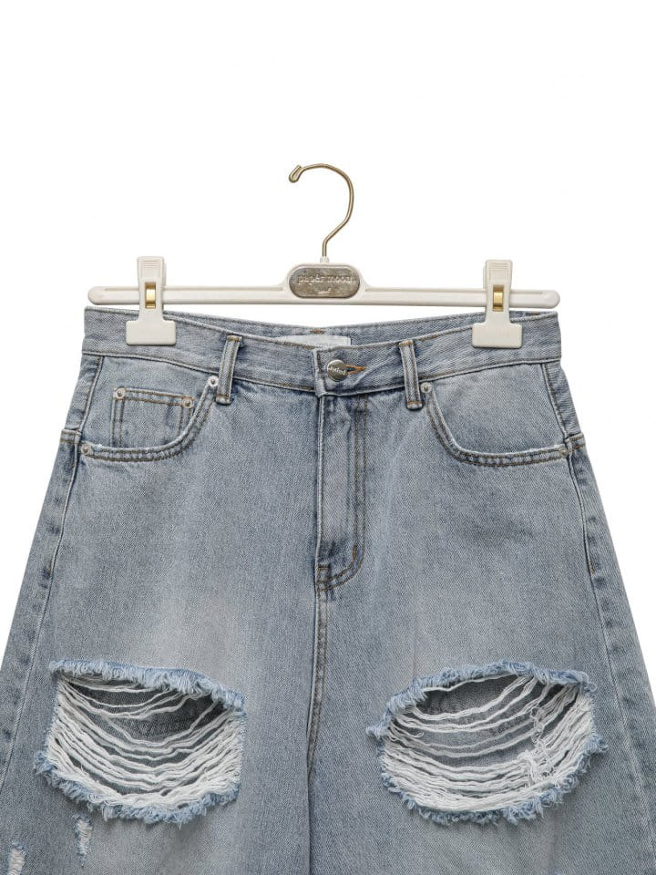 Paper Moon - Korean Women Fashion - #thelittlethings - destroyed bermuda denim jeans - 6