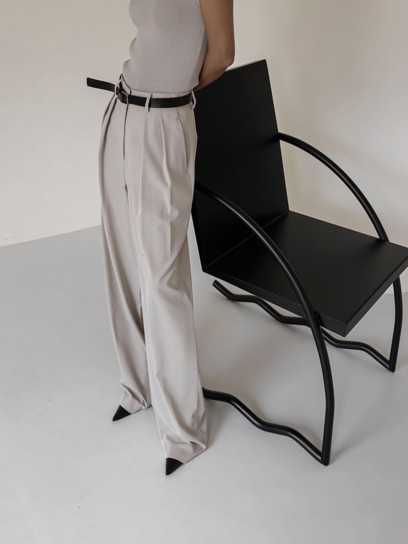 Paper Moon - Korean Women Fashion - #womensfashion - low waisted double pleats wide trousers - 3