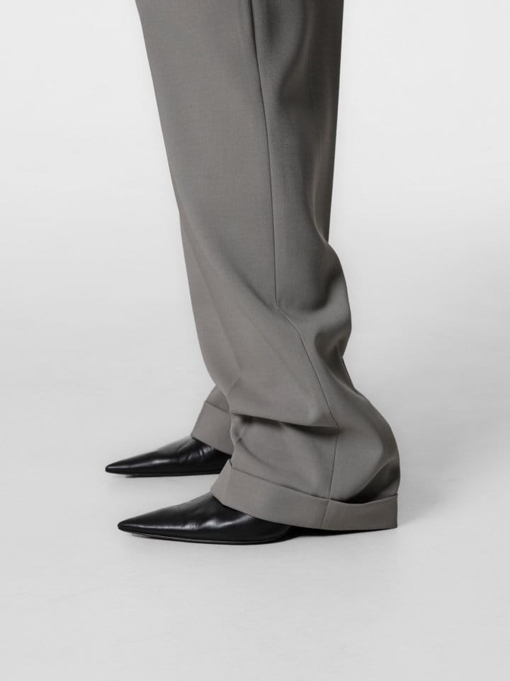 Paper Moon - Korean Women Fashion - #womensfashion - one pleated wide rolled up trouser - 7