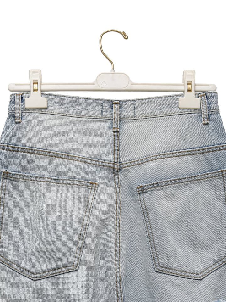 Paper Moon - Korean Women Fashion - #womensfashion - destroyed bermuda denim jeans - 10