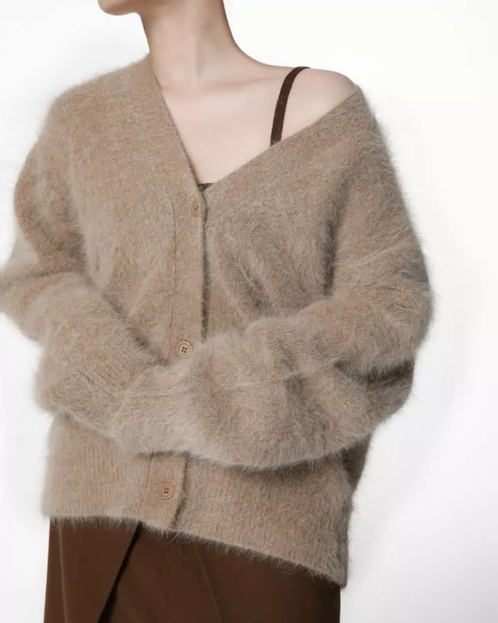 Paper Moon - Korean Women Fashion - #womensfashion - LUX mink angora oversized knit cardigan - 8