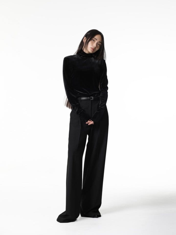 Paper Moon - Korean Women Fashion - #womensfashion - high waist one pleated wide trousers - 2