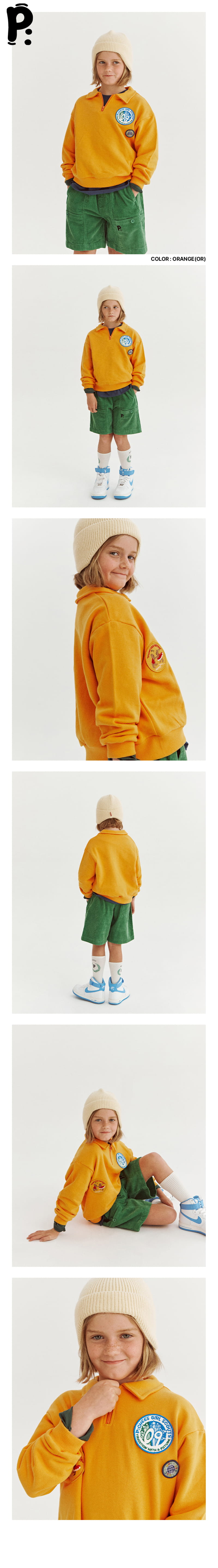 Peach-Cream - Korean Children Fashion - #magicofchildhood - Rise Half Zip-up - 2