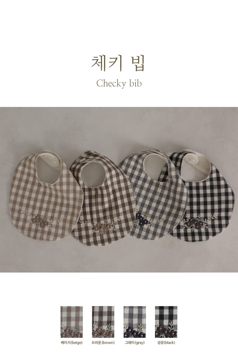 Peekaboo - Korean Baby Fashion - #babyclothing - Checky Bib