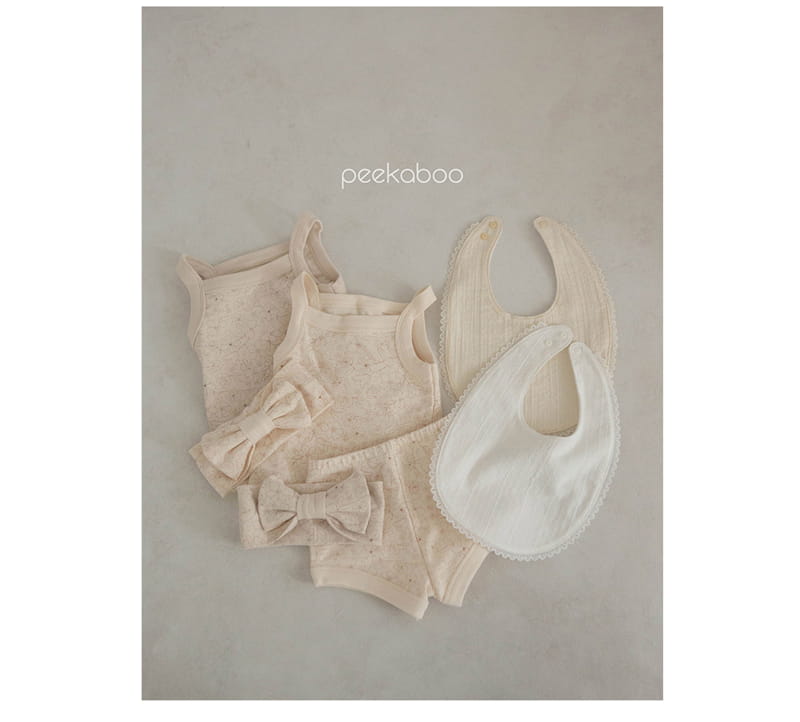 Peekaboo - Korean Baby Fashion - #babyoninstagram - Blanc Bib - 5