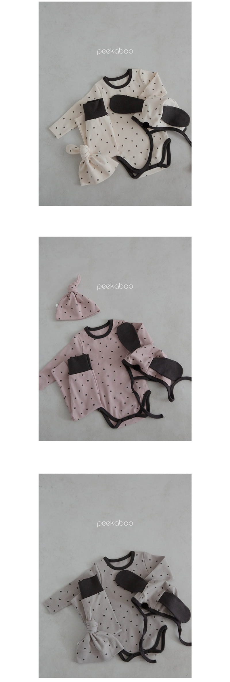 Peekaboo - Korean Baby Fashion - #babyootd - Deang Deang Bodysuit Set - 4