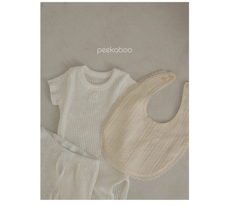 Peekaboo - Korean Baby Fashion - #babyoutfit - Blanc Bib - 8