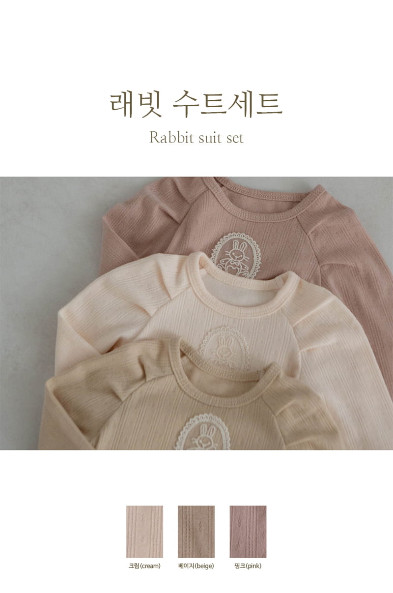 Peekaboo - Korean Baby Fashion - #onlinebabyboutique - Rabbit Bodysuit Set