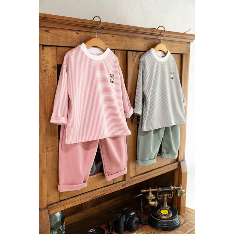 Raykids - Korean Children Fashion - #magicofchildhood - Small Bear Cottom Top Bottom Set