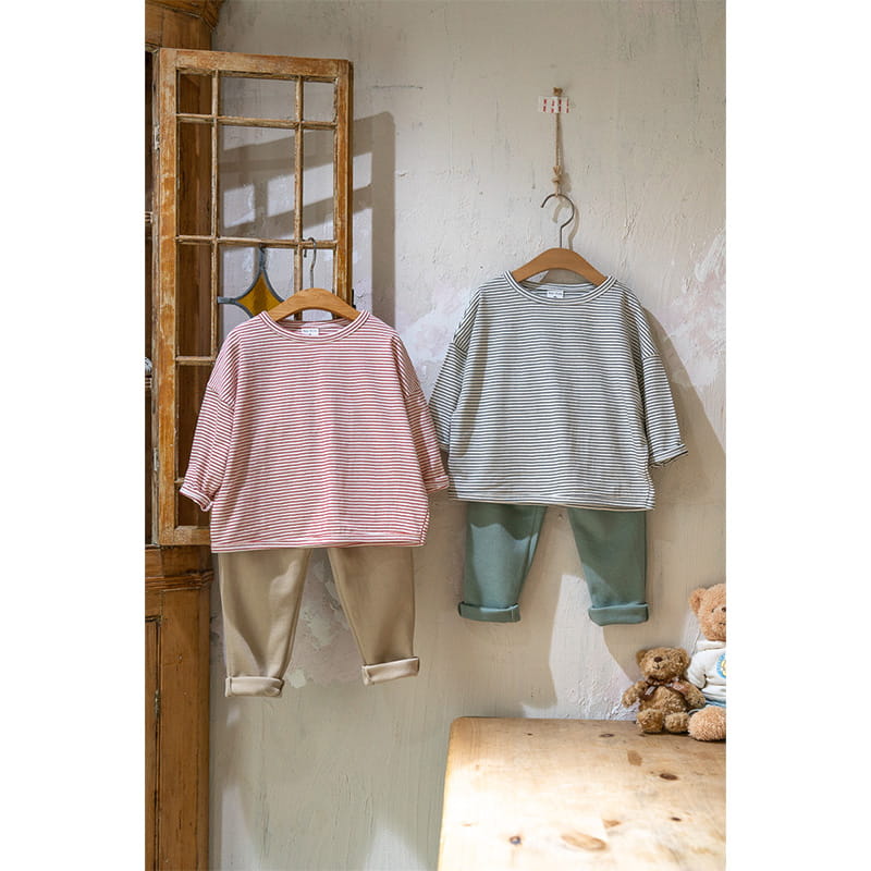 Raykids - Korean Children Fashion - #todddlerfashion - Small St Piping Top Bottom Set