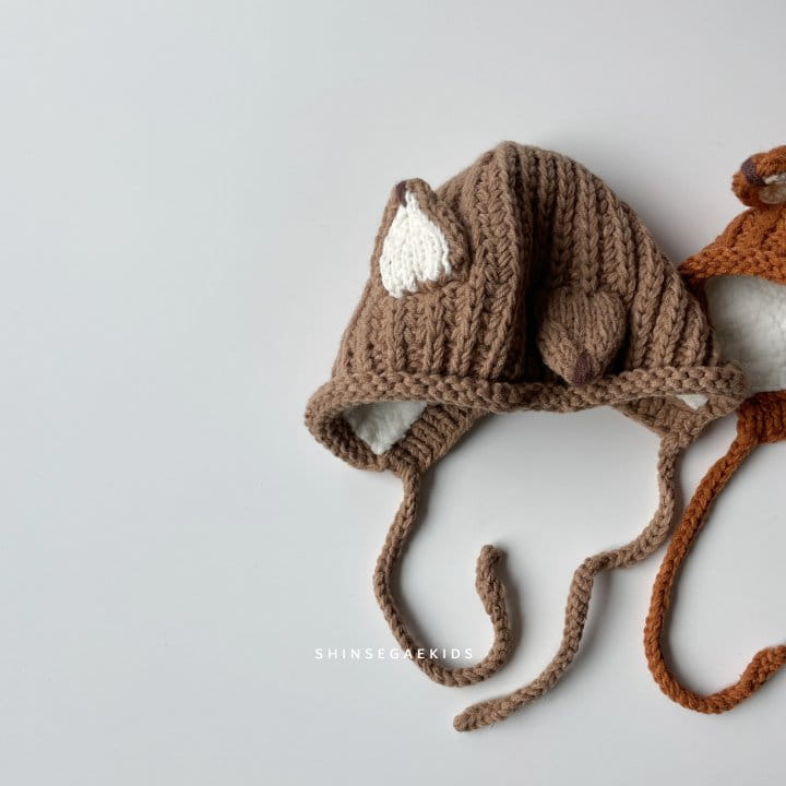 Shinseage Kids - Korean Children Fashion - #childofig - Fox Knit Bonnet - 2