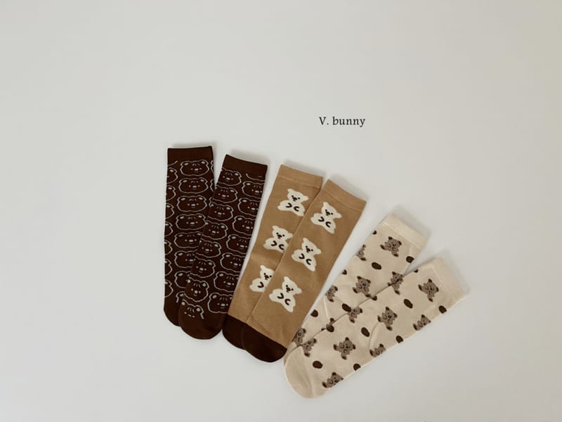 V Bunny - Korean Children Fashion - #childrensboutique - Cookie Socks Set