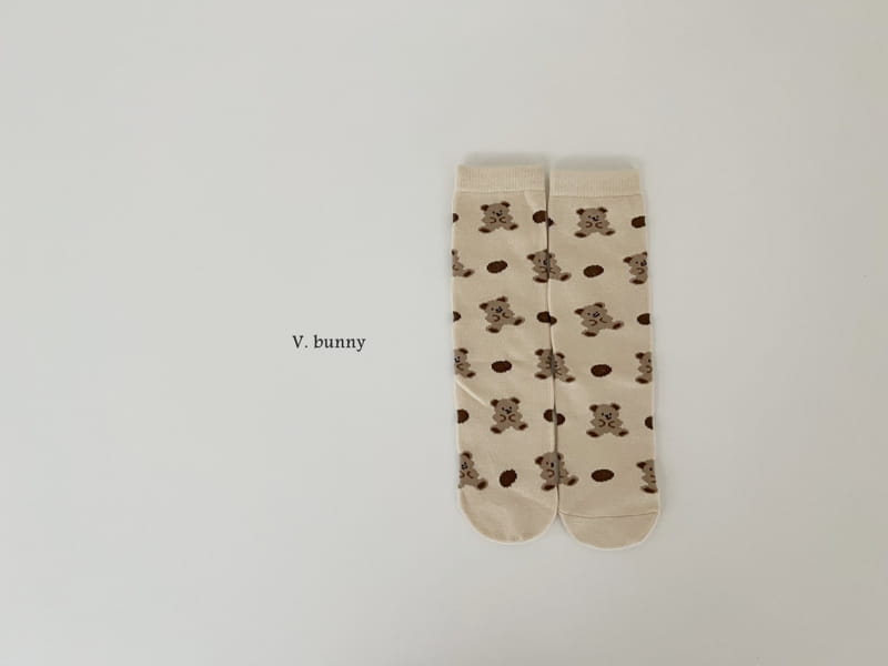 V Bunny - Korean Children Fashion - #designkidswear - Cookie Socks Set - 2