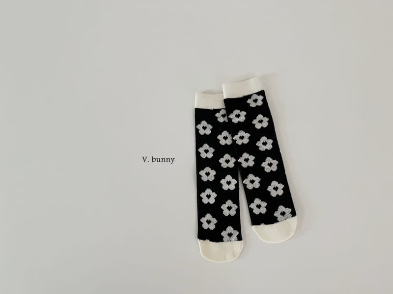 V Bunny - Korean Children Fashion - #designkidswear - Flower Socks Set - 4