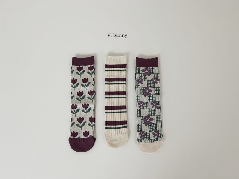 V Bunny - Korean Children Fashion - #kidsshorts - Popo Socks Set