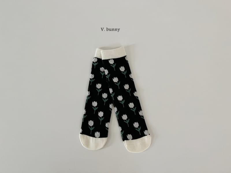 V Bunny - Korean Children Fashion - #kidzfashiontrend - Flower Socks Set - 8