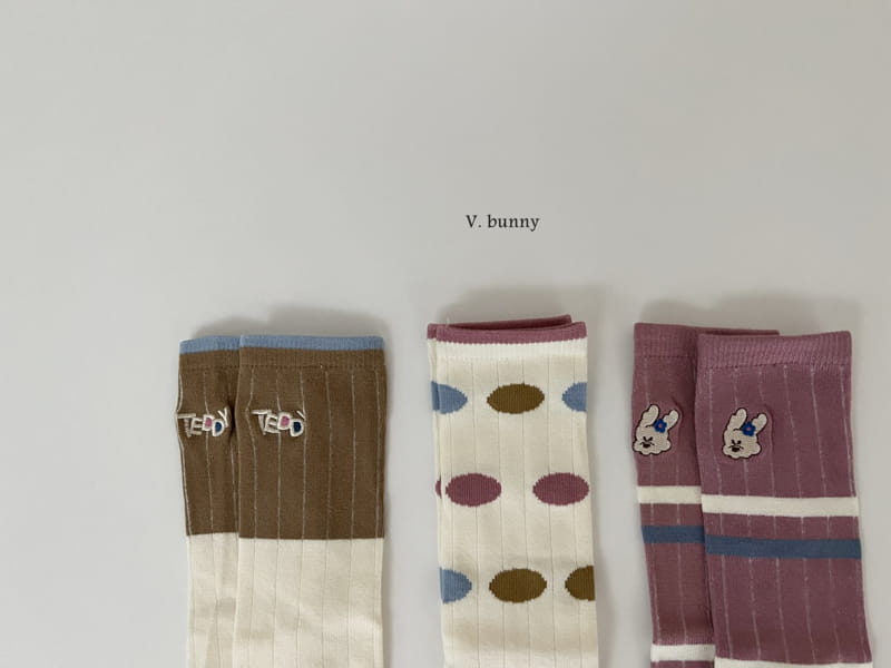 V Bunny - Korean Children Fashion - #kidzfashiontrend - Beads Socks Set - 2