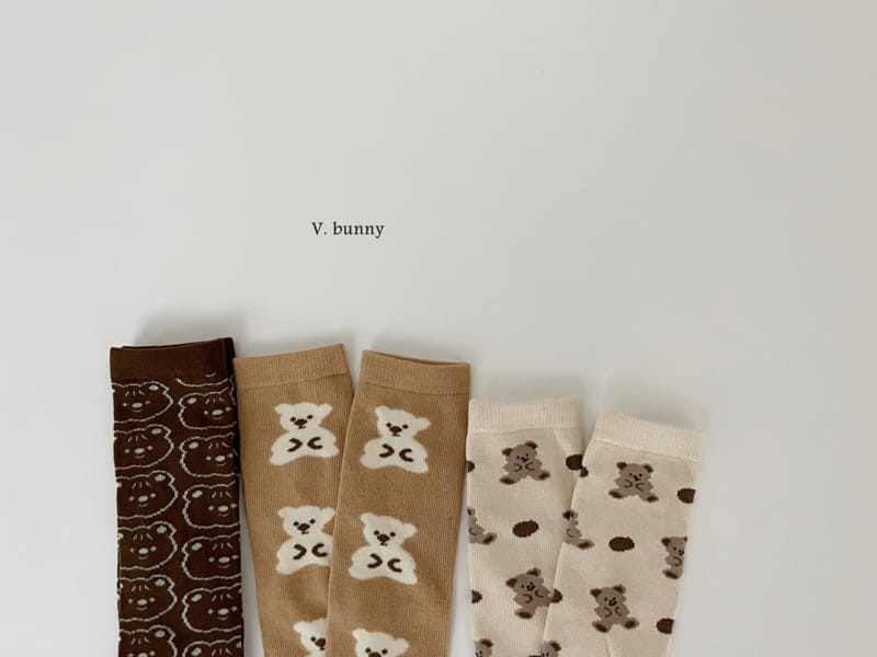 V Bunny - Korean Children Fashion - #littlefashionista - Cookie Socks Set - 9