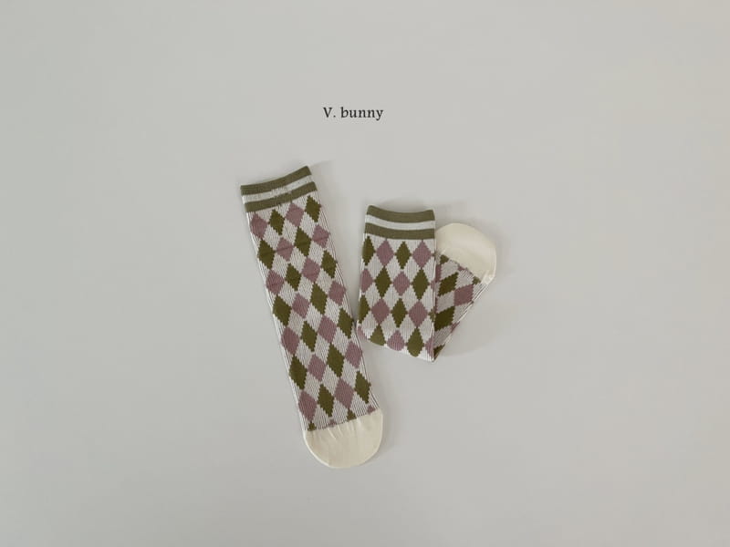 V Bunny - Korean Children Fashion - #magicofchildhood - Diamond Socks Set - 3