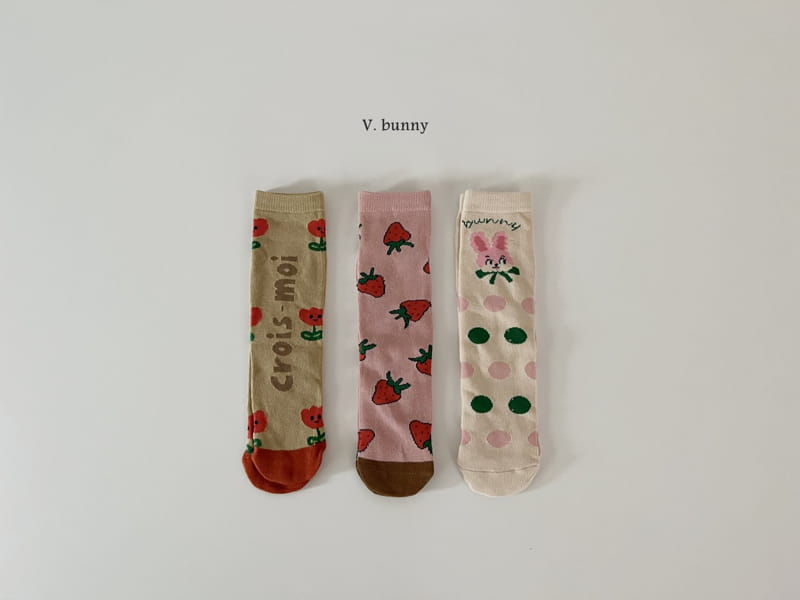 V Bunny - Korean Children Fashion - #magicofchildhood - Moi Socks Set - 8