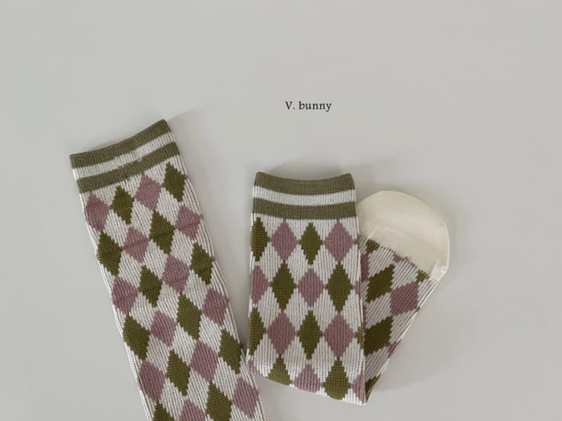 V Bunny - Korean Children Fashion - #magicofchildhood - Diamond Socks Set - 4