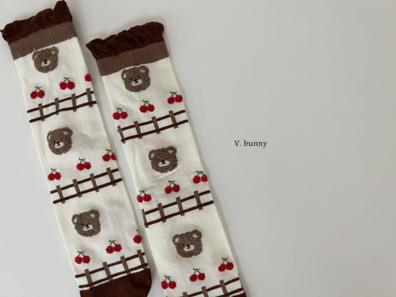 V Bunny - Korean Children Fashion - #stylishchildhood - Cherry Socks Set - 6